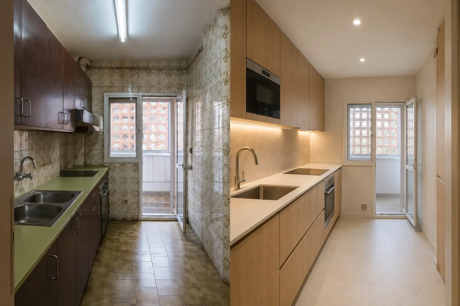 Antes y después de la cocina